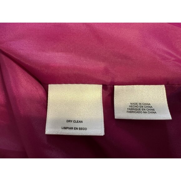 Kasper Dress & Jacket Blazer Suit Berry Pink 12 Silver Studded Neckline Stretch - Picture 11 of 15